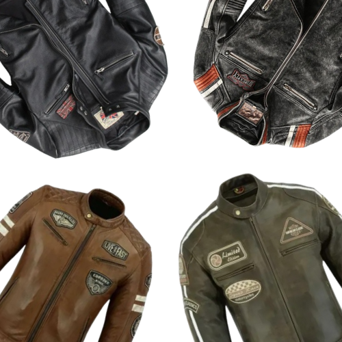 VESTES DE BIKERS EN CUIR