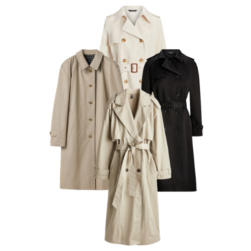TRENCH COATS WITH AND WITHOUT BRANDING