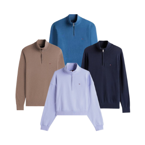 1/4 ZIP TOMMY HOMME & FEMME