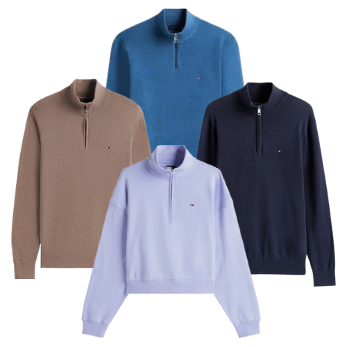 1/4 ZIP TOMMY HOMME/FEMME