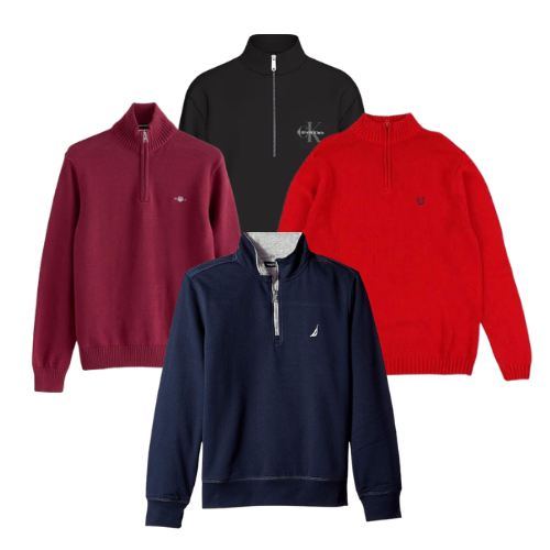 SUDADERAS 1/4 ZIP DE MARCA