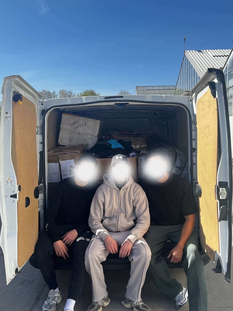 Image de la voiture d'un client avec de la marchandise
